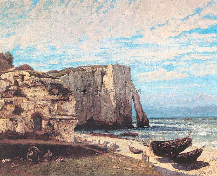 The Cliffs at Etretat - 古斯塔夫·库尔贝
